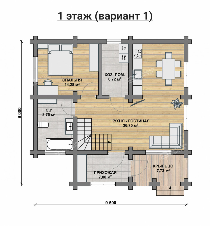 Дом из бревна VZ-141